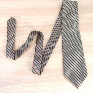 Robert Talbott Neck Tie Mens Green Striped Silk Classic Hand Sewn Mac Hugh Inc‎